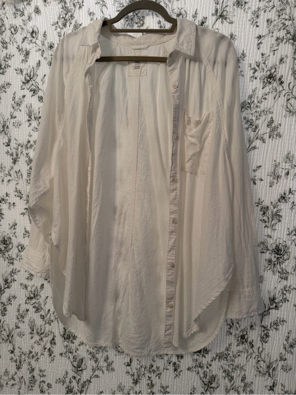 aerie white Button-Down Shirt